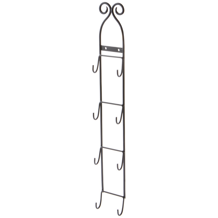 Winston Porter Black Wrought Iron Wall Mountable Plate Hanger for 4